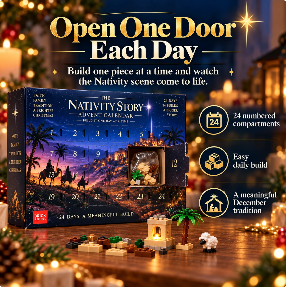 Nativity Advent Calendar – 24-Day Buildable Christmas Nativity Set