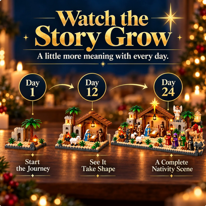 Nativity Advent Calendar – 24-Day Buildable Christmas Nativity Set